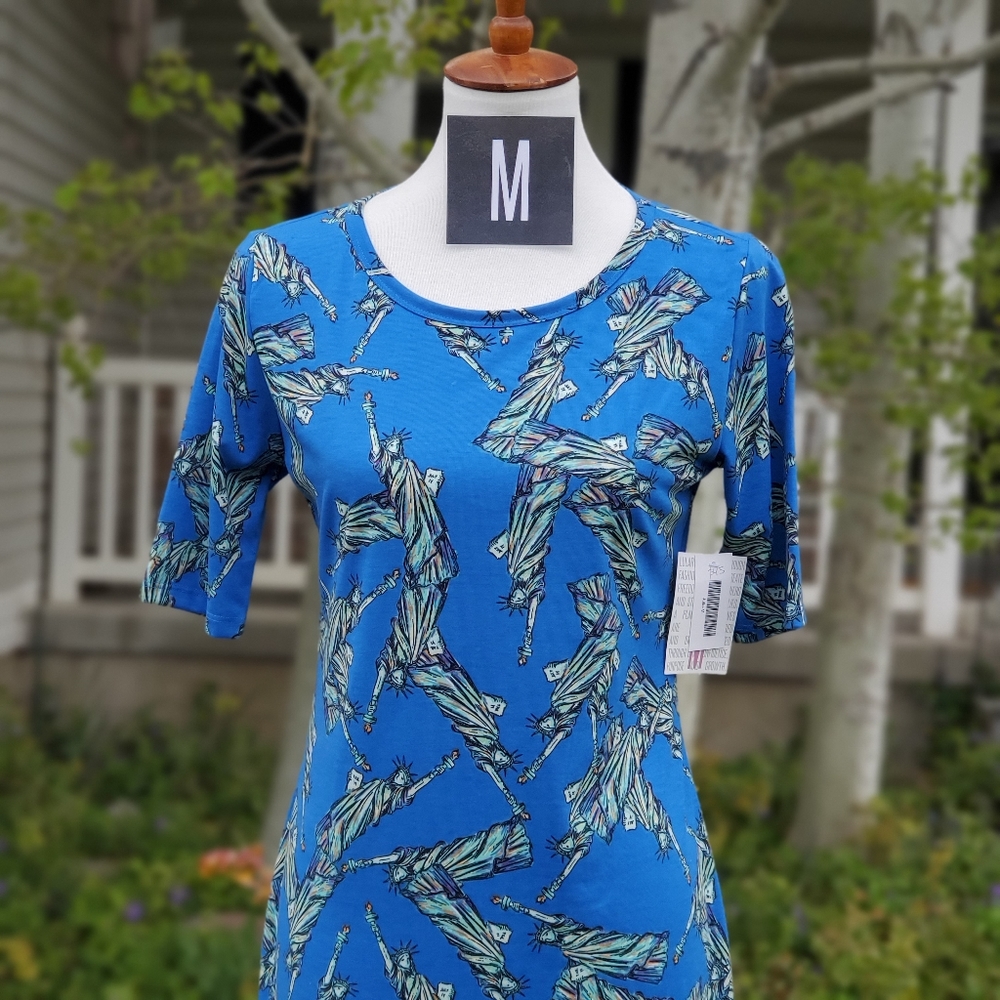 NWT LuLaRoe Medium Julia, Statue of Liberty